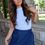 Thumbnail: Ocean Blues Denim Skort - Dark Blue