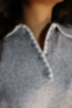 Thumbnail: Stitch Collared Sweater - Gray