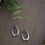 Thumbnail: Curved Oval Hoop Earrings - Silver (Restock)