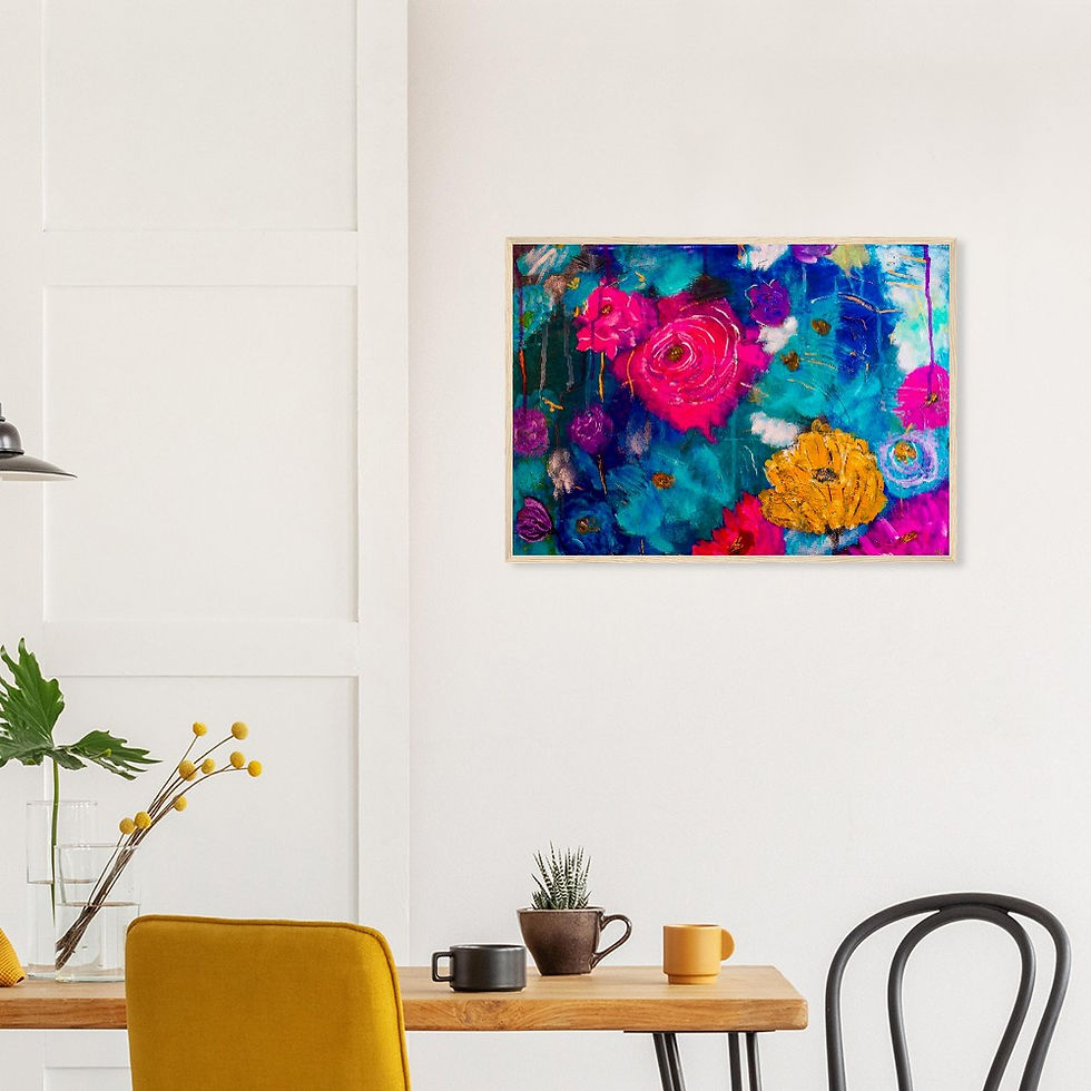 Thumbnail: "Blooming Symphony" - Museum-Quality Matte Paper Wooden Framed Print