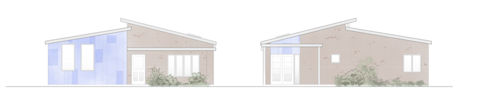 Type A Housing Front And Back Elevations