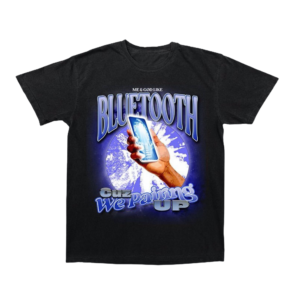 "Me & God like Bluetooth" Graphic Tee