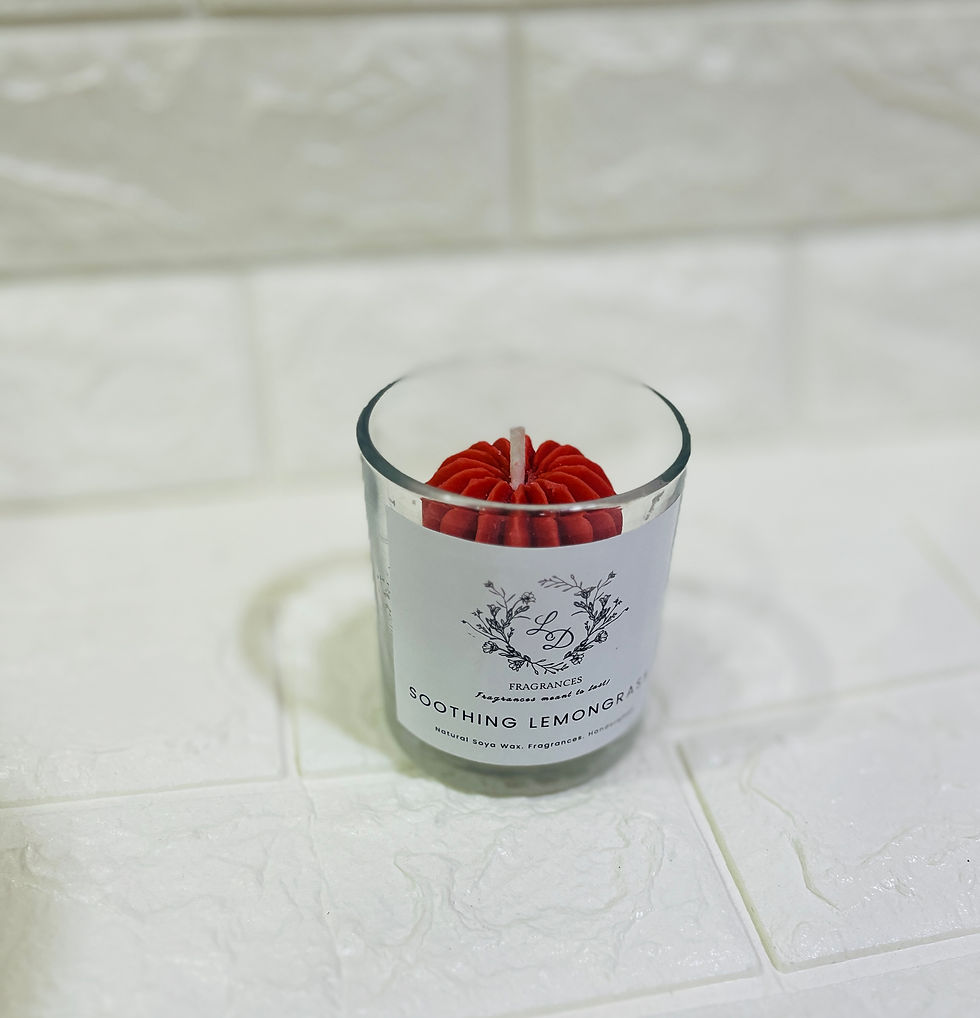 Thumbnail: SOOTHING LEMONGRASS- Plain Soya with Design