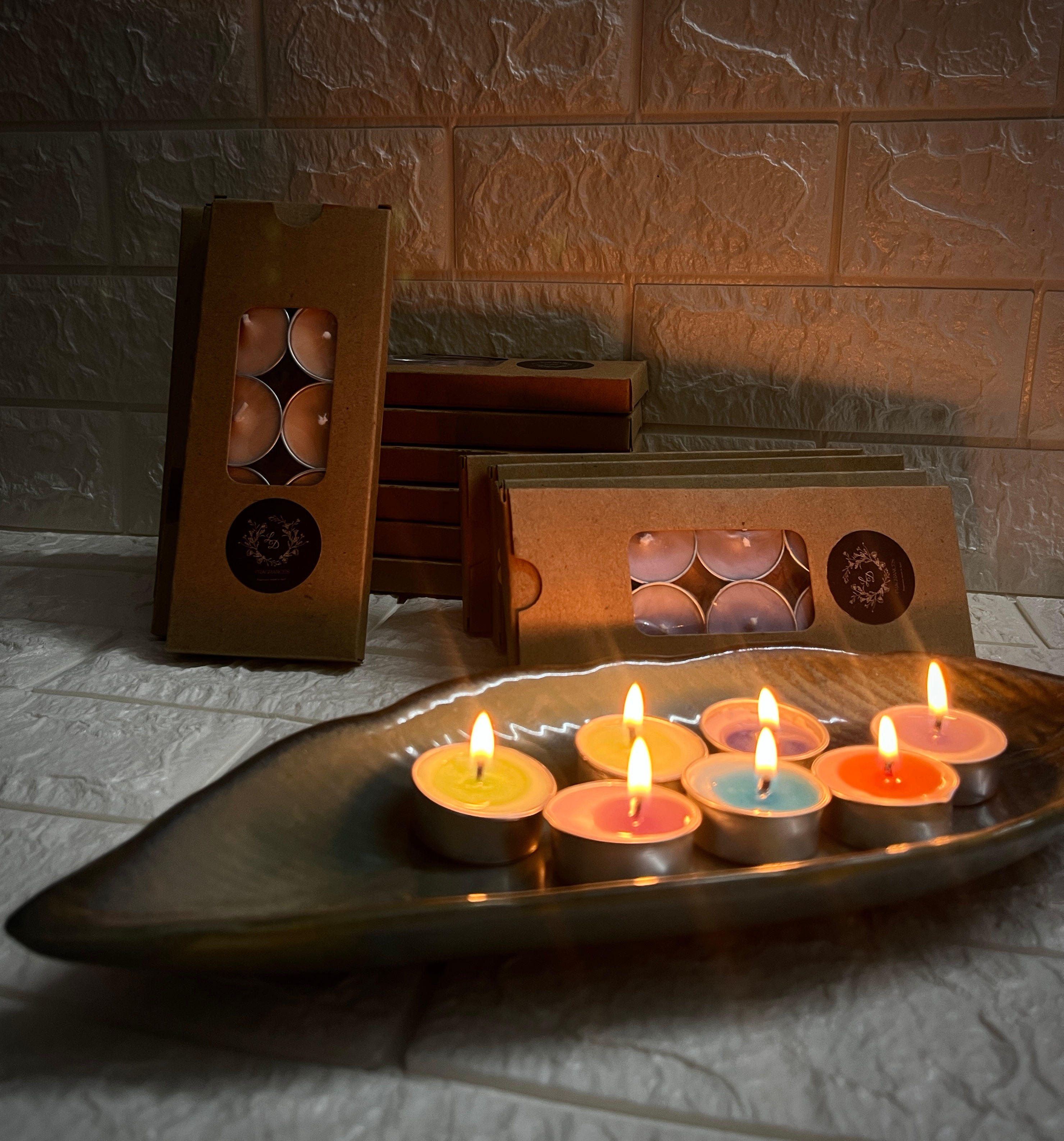 TEA LIGHT CANDLES SET (Pack of 10 )