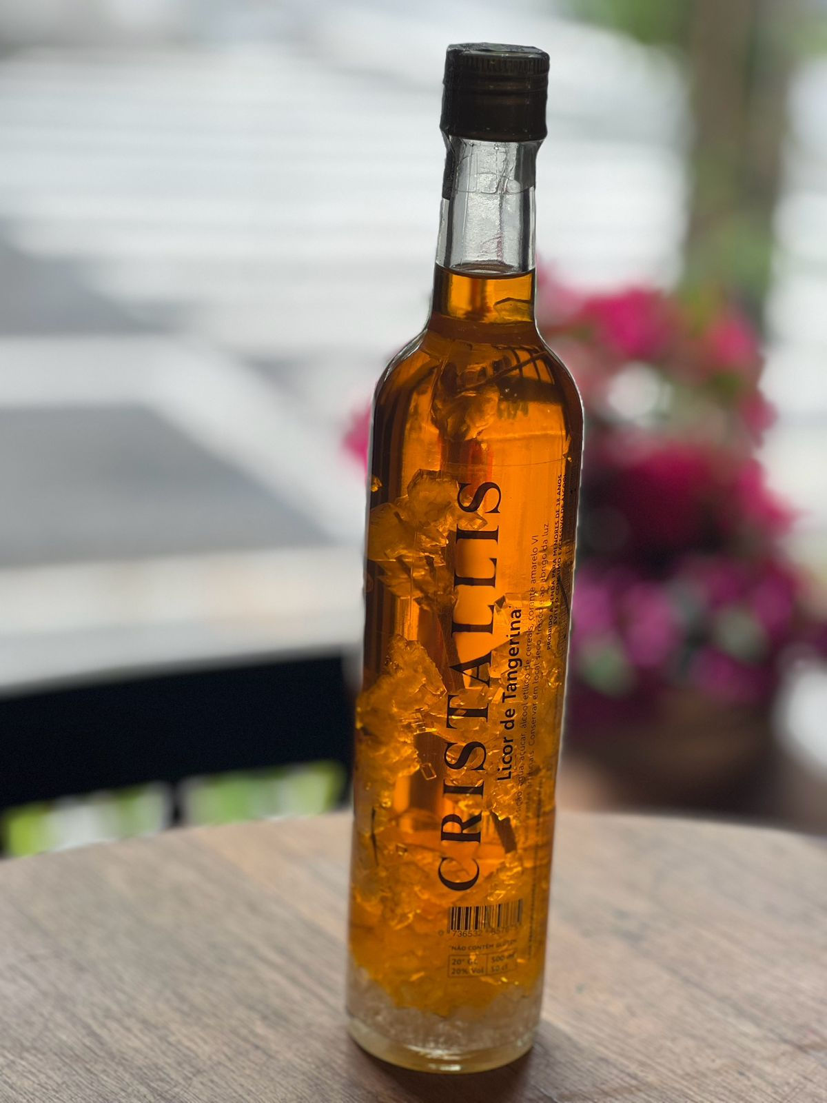 Licor de Tangerina Cristallis garrafa de 500ml fabricação artesanal