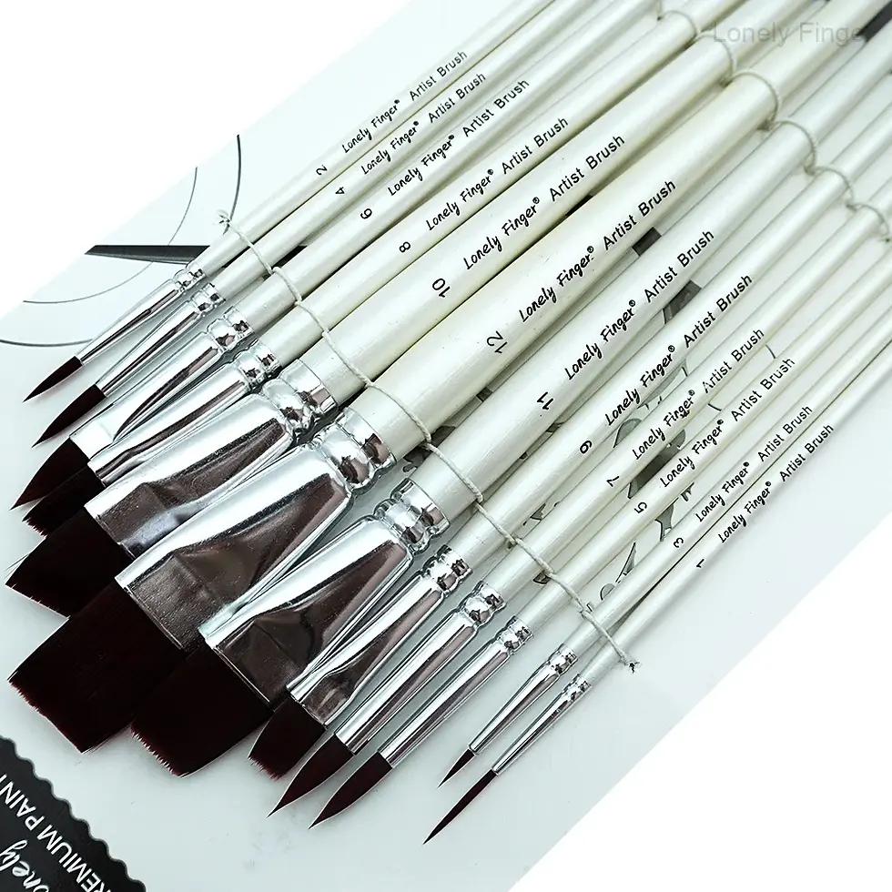 縮圖：10/12/24pcs Professional Face Painting Brush Set Premium Nylon Bristles for