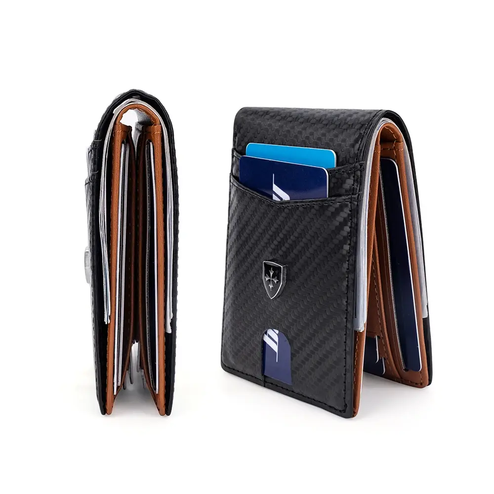 Slim Wallet for Men-Leather Money Clip Mens Wallets-Rfid Blocking Front Pocket