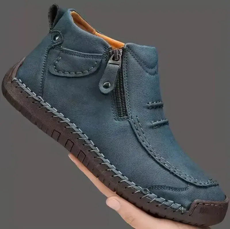 Miniatura: Men's Shoes Classic Handmade Leather Boots Fashion Outdoor Shoes for Men Ankle