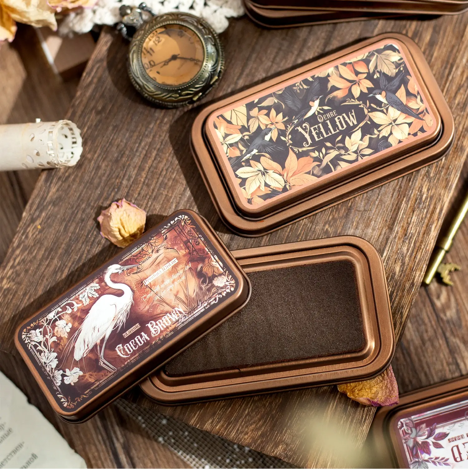 Retro Gothic Ink for DIY Crafts Scrapbooking Ink Pads Rubber Wooden Stamps Paper