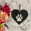 Thumbnail: Dog Cat Paw Love Heart Pet Memorial Brushed Steel Effect Metal Art Wall Hangin