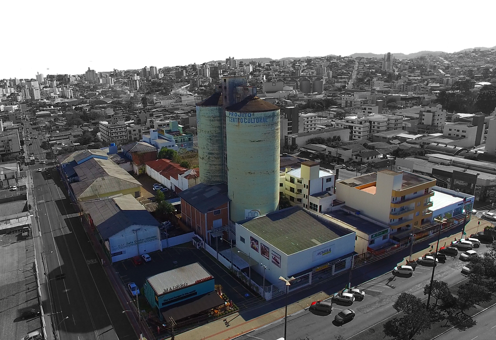 Vista aérea da quadra onde se localiza o complexo