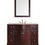 Thumbnail: 48" Lotus Single Sink Vanity with Travertine Marble Top and Mirror