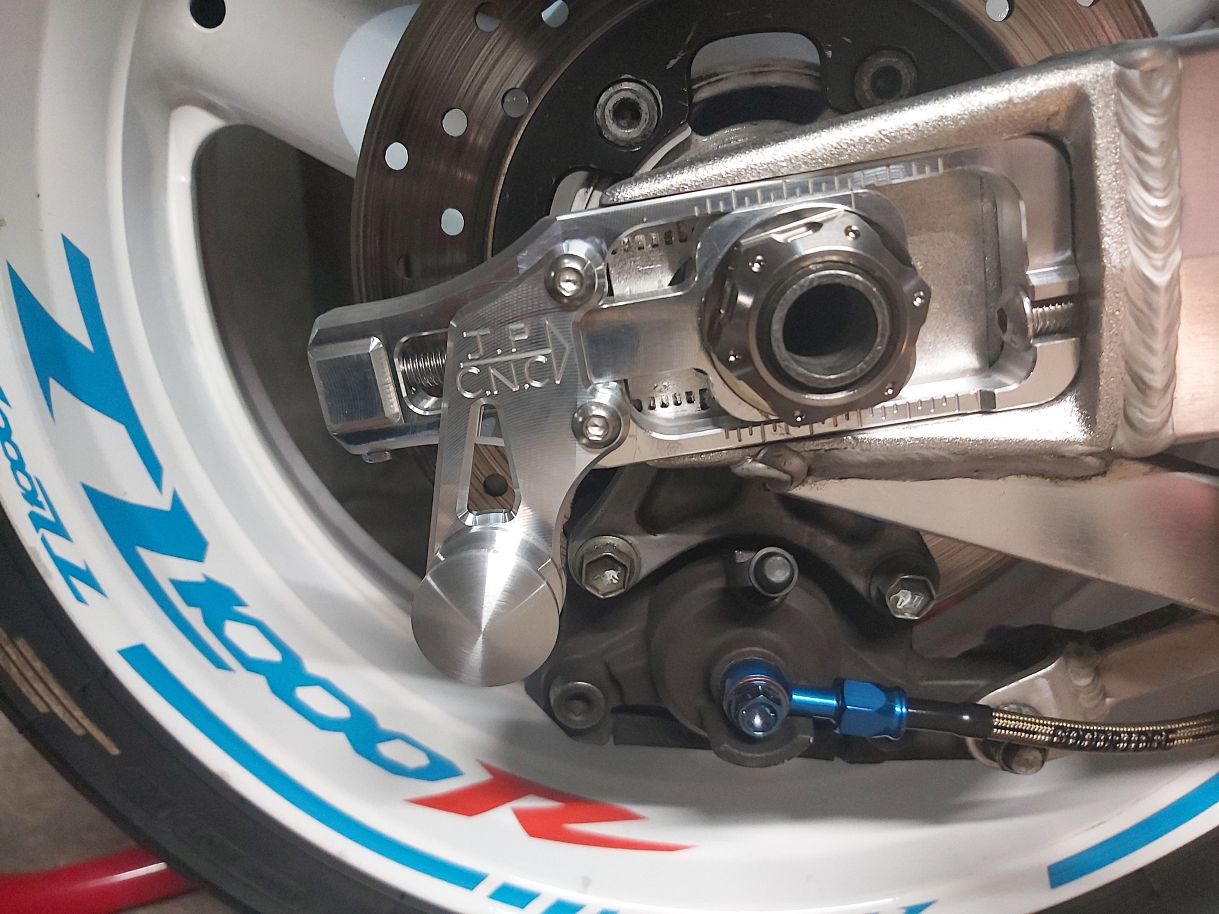 Suzuki TL1000R Chain adjuster lifters - plain aluminum