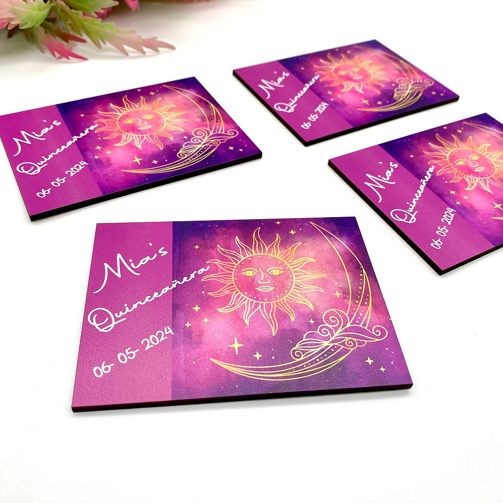 Thumbnail: Wooden Quinceañera Magnet for Guests, 16th Birthday Keepsake, Butterfly Party F