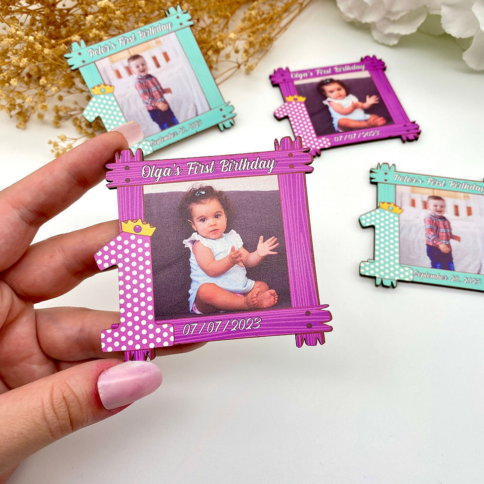 Thumbnail: Wooden 4th Birthday Favors, Fourth Party, 4 years old Favors, Birthday Photo Fa