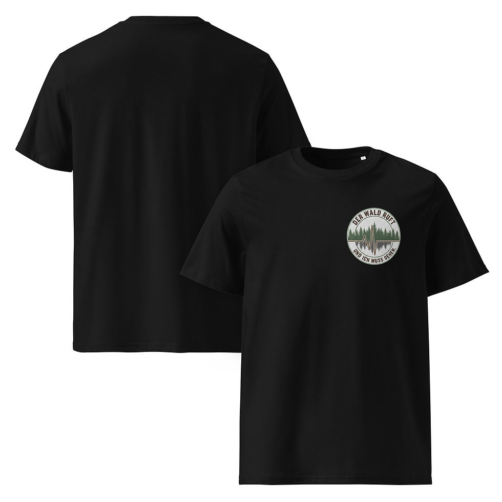 Miniaturbild: Unisex-Bio-Baumwoll-T-Shirt -Der Wald Ruft