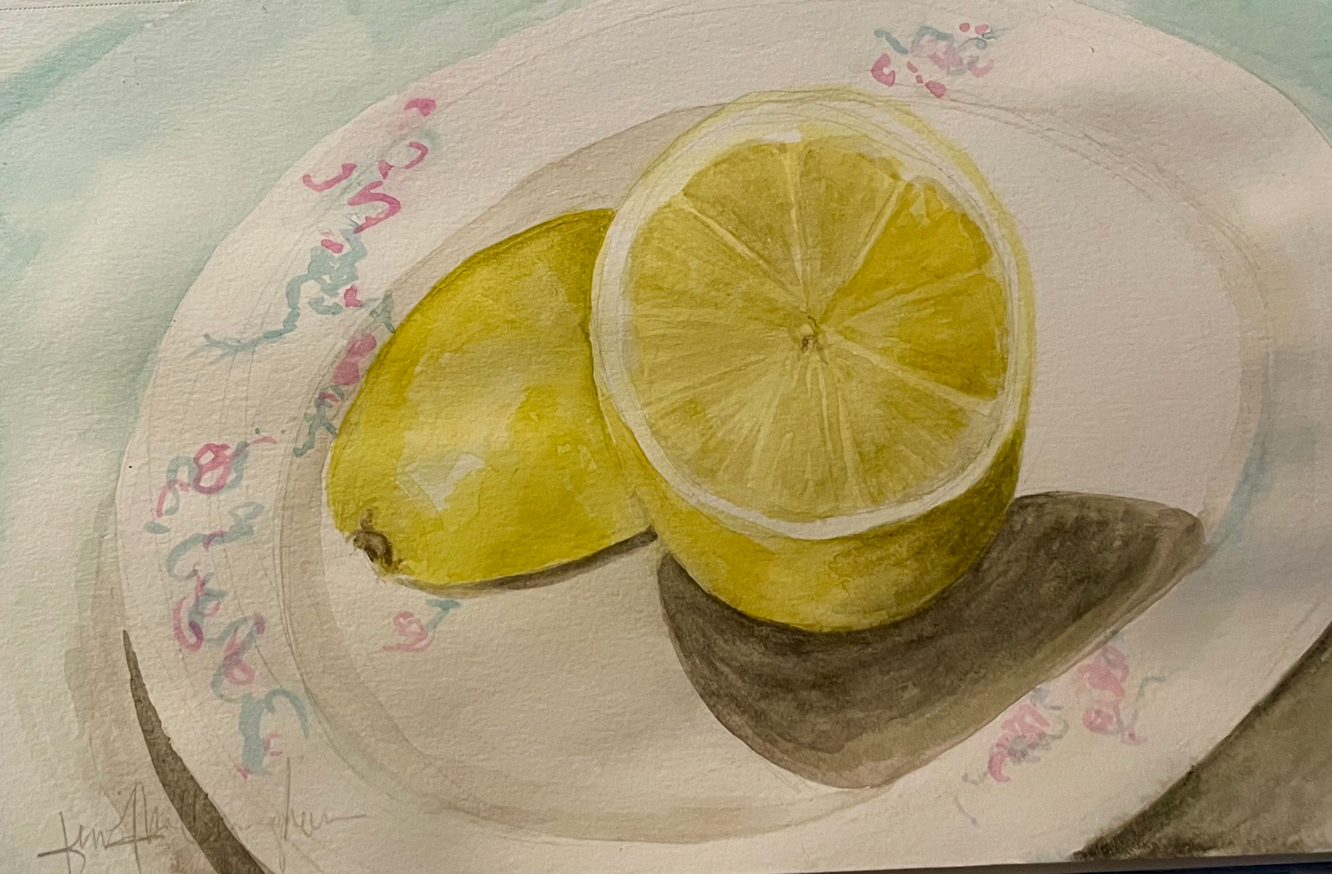 LEMONS ON GREAT GRANDMA'S CHINA