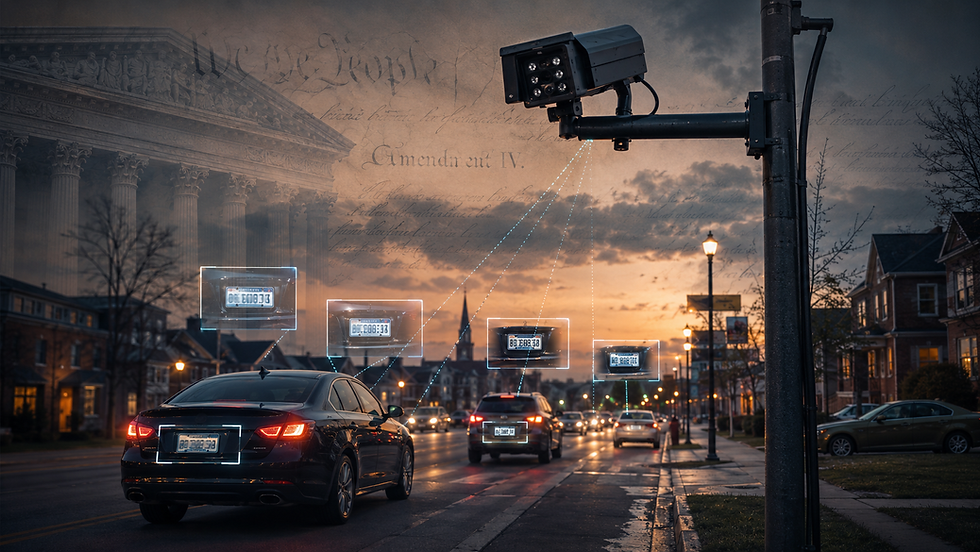 Flock cameras monitoring traffic