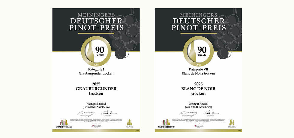ZWEI ERFOLGE BEIM MEININGERS DEUTSCHER PINOT-PREIS 2026