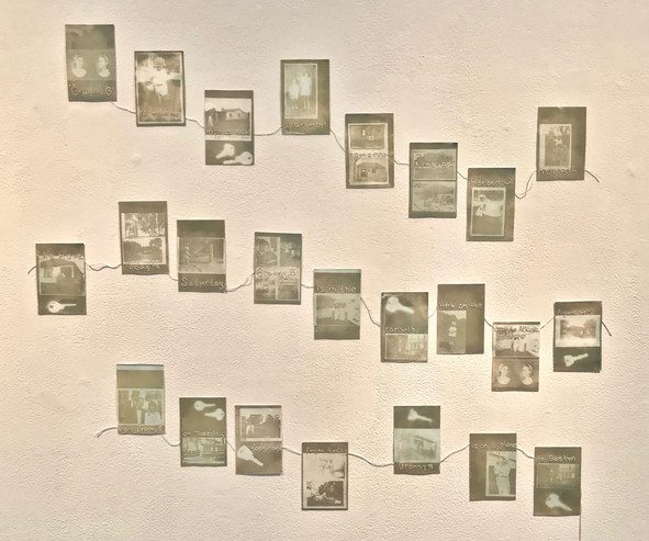 "Memorandum"
Cyanotype on paper, thread
30" x 40"
2019
SOLD