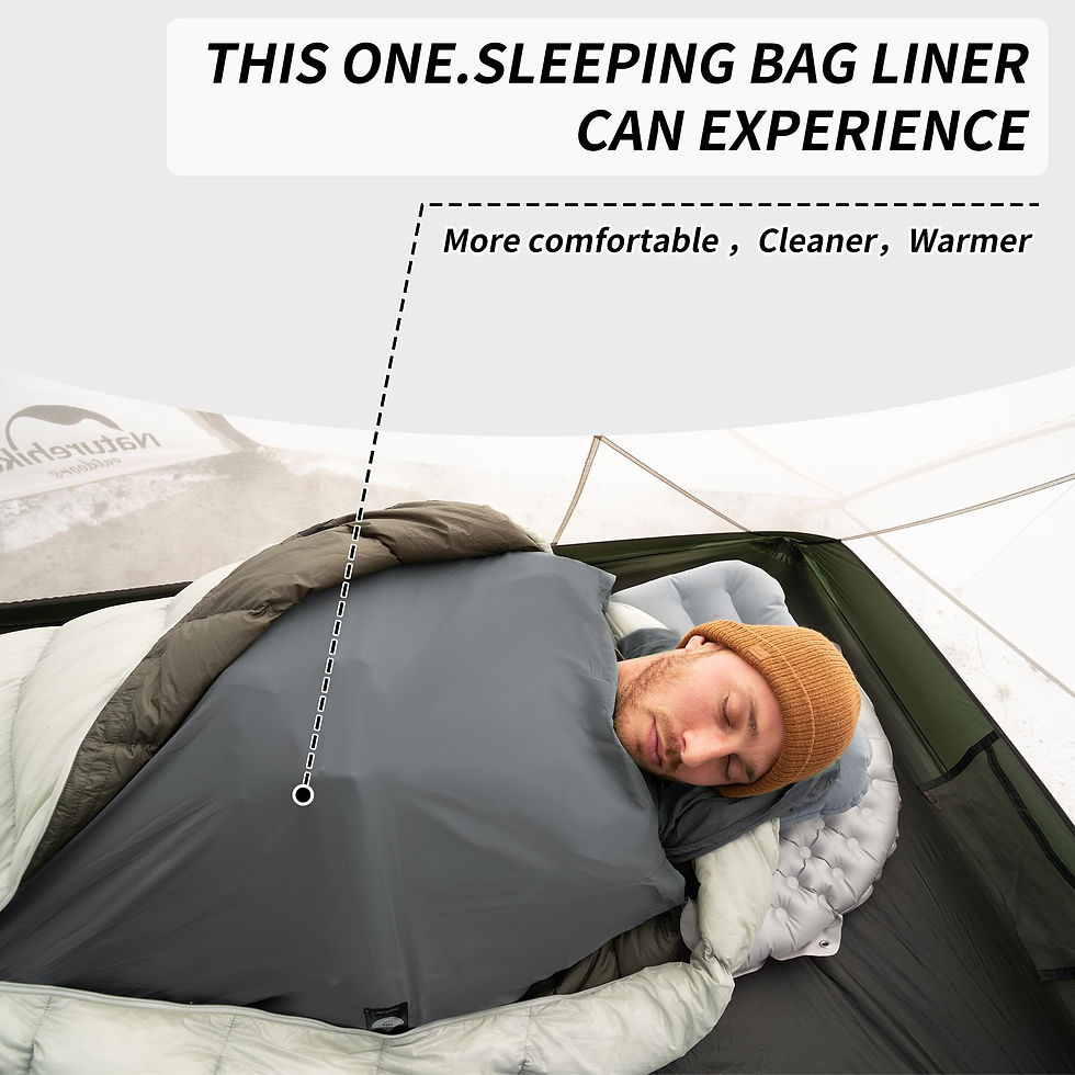 Thumbnail: Naturehike 4.5oz Ultralight Washable Sleeping Bag Liner, Lightweight Adult Sleep