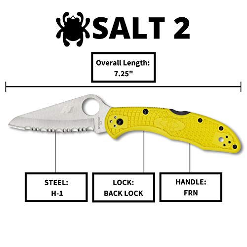 Thumbnail: Spyderco Salt 2 Lightweight Knife with 3" H-1 Ultra-Corrosion