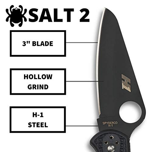 Thumbnail: Spyderco Salt 2 Lightweight Knife with 3" H-1