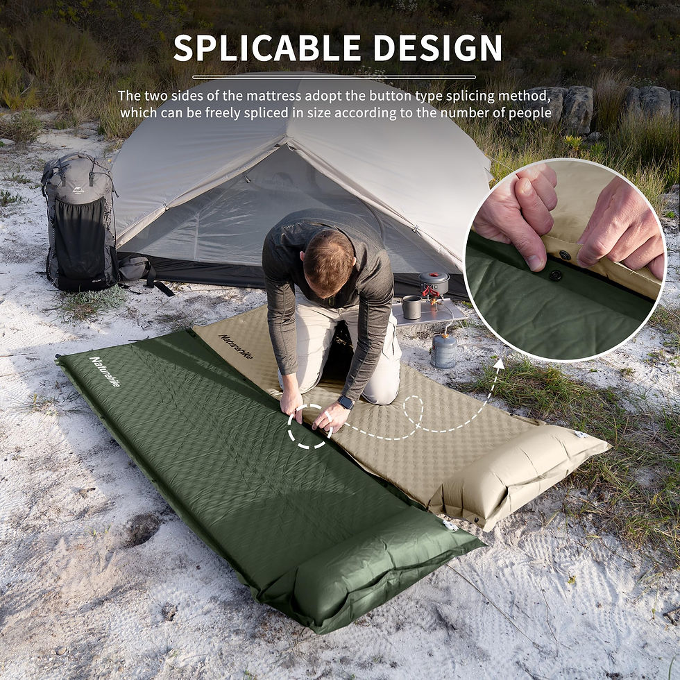 Thumbnail: Naturehike 4"/10cm Ultra Thick Foam Self Inflating Sleeping Pad with Pillow, R9.