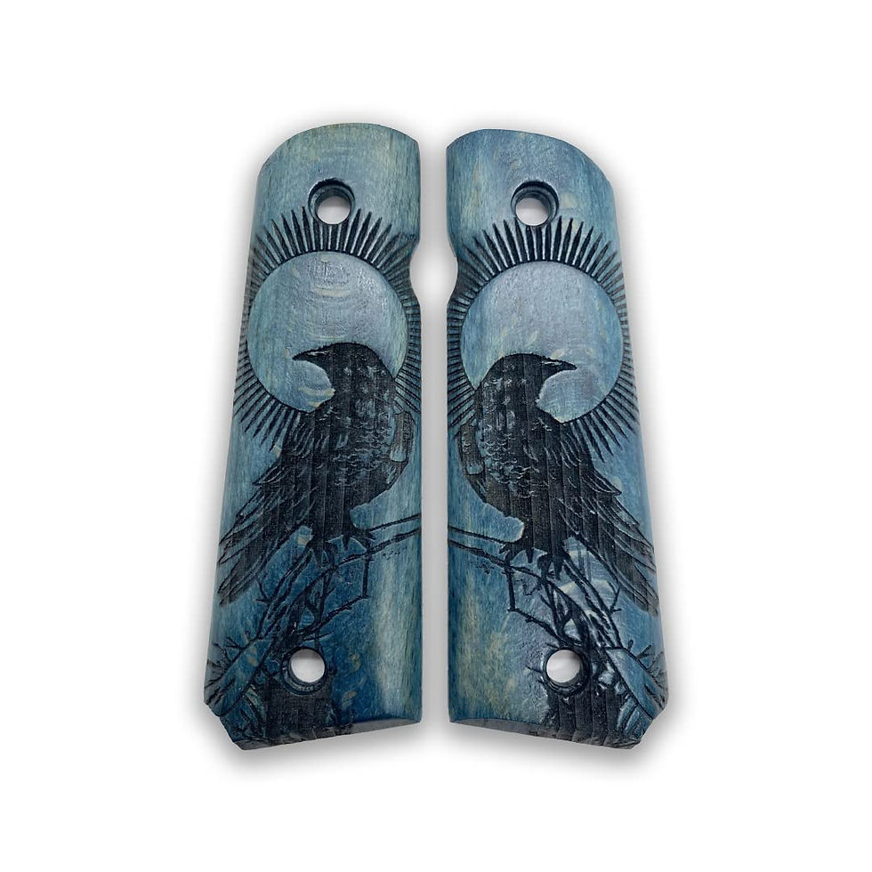 Thumbnail: Zib Grips, 1911 Raven Series, 1911 Wooden Pistol Grips