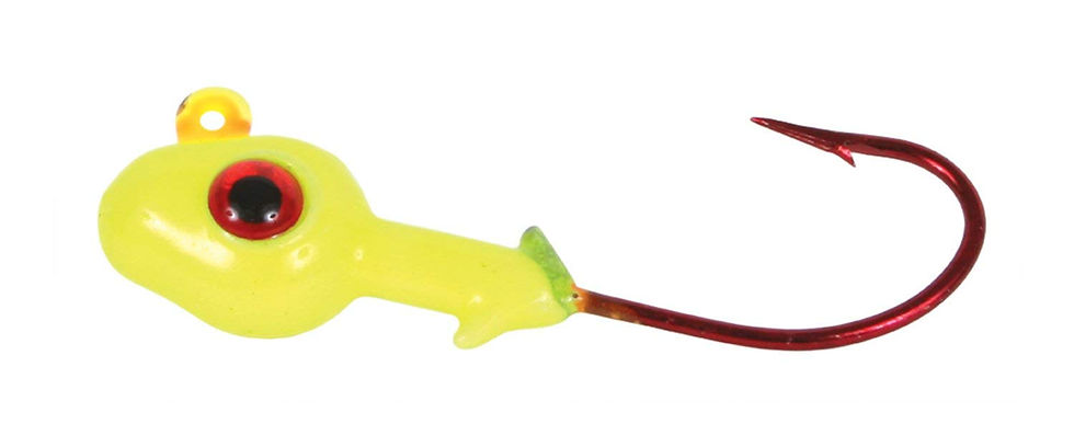 Thumbnail: Calcutta Outdoors Grub Head 3-D Eye Jigs – 10 Pack, Fishing Bait Hook Lure Equip