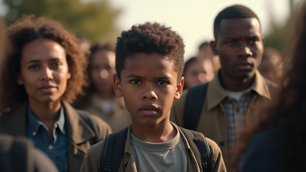 Eye-level view of a community gathering focused on ending gun violence