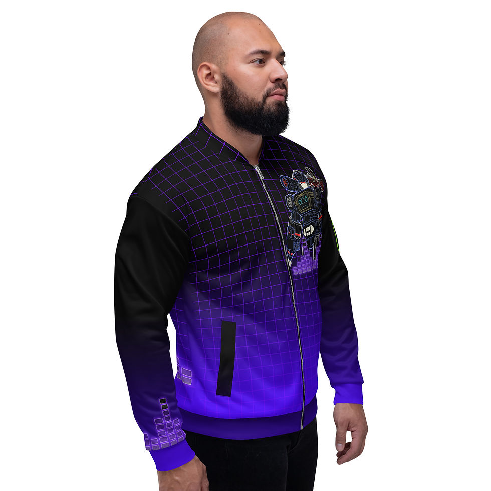Thumbnail: RADIOWAVE All-Over Print Unisex Bomber Jacket