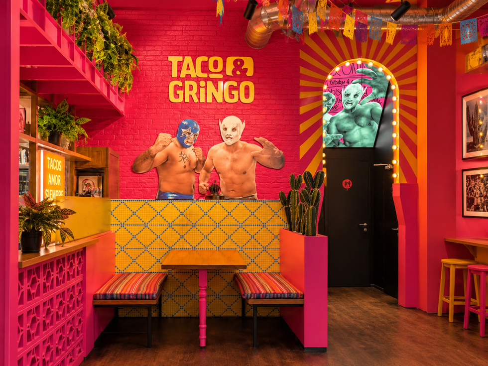 Mexikanisches buntes Restaurant Taco Gringo