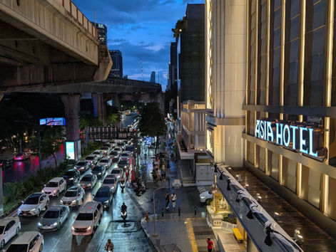 Bangkok, Hotel und Straßenverkehr