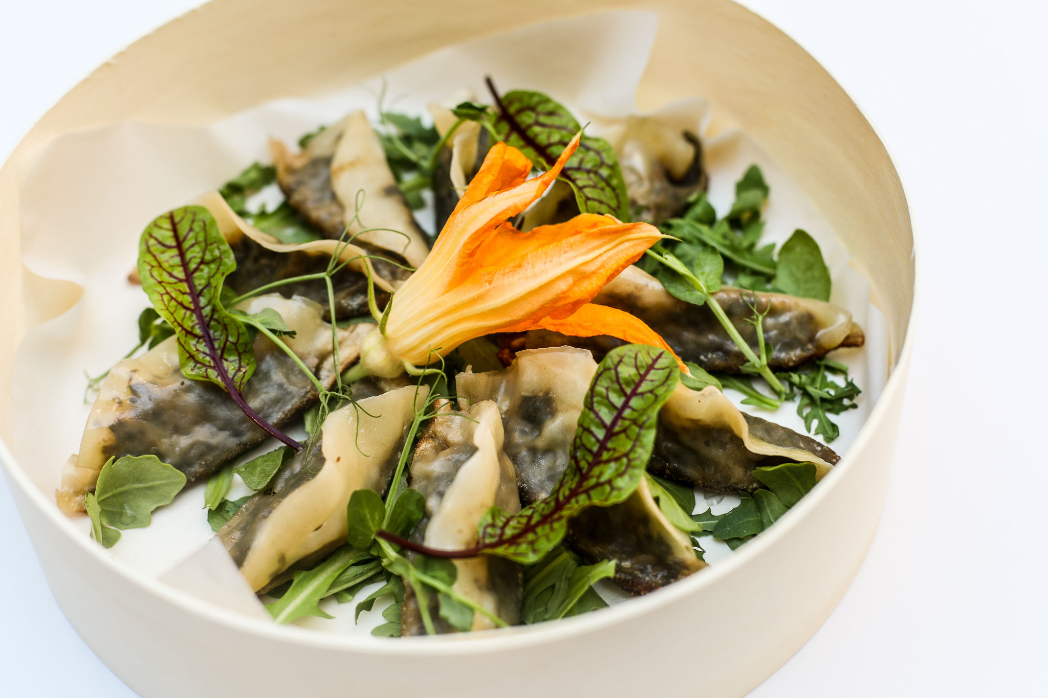 bacon + collard dumplings