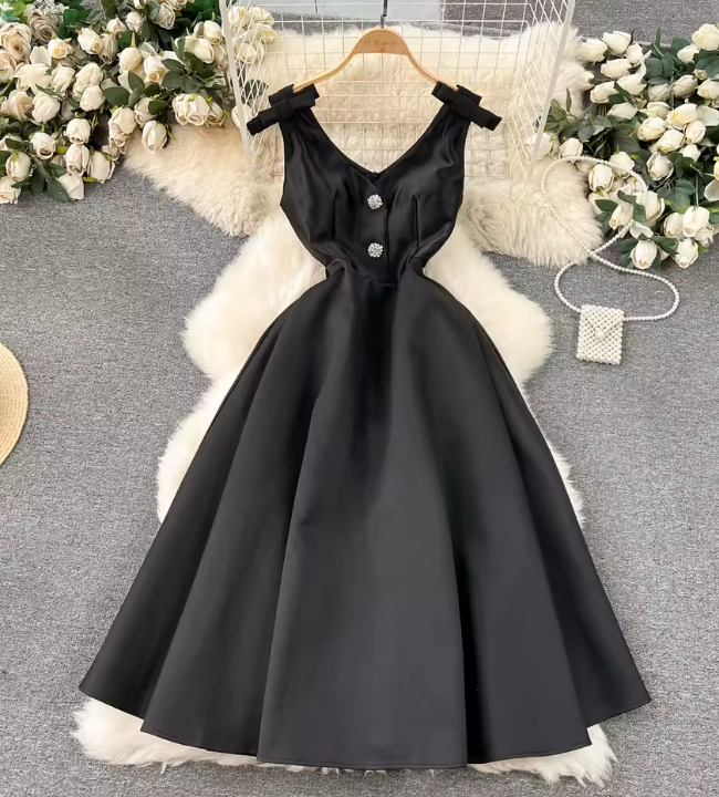 Miniatura: Vestido Classic (blanco, negro, rosa palo, rosa)