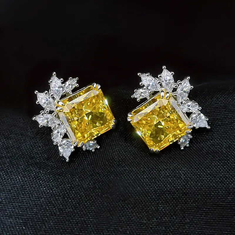 Miniatura: Aretes estrella amarilla