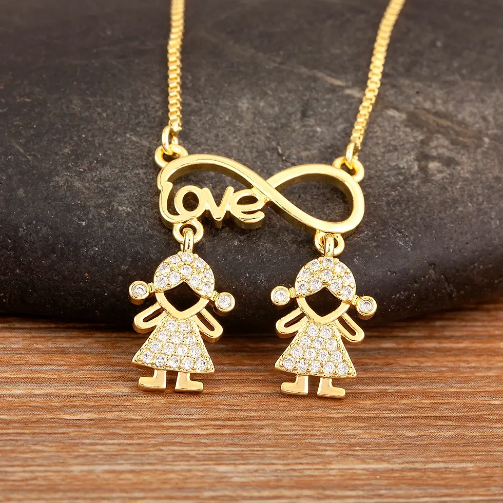 Miniatura: Collar infinito 2 niños o 2 niñas DIA DE LAS MADRES
