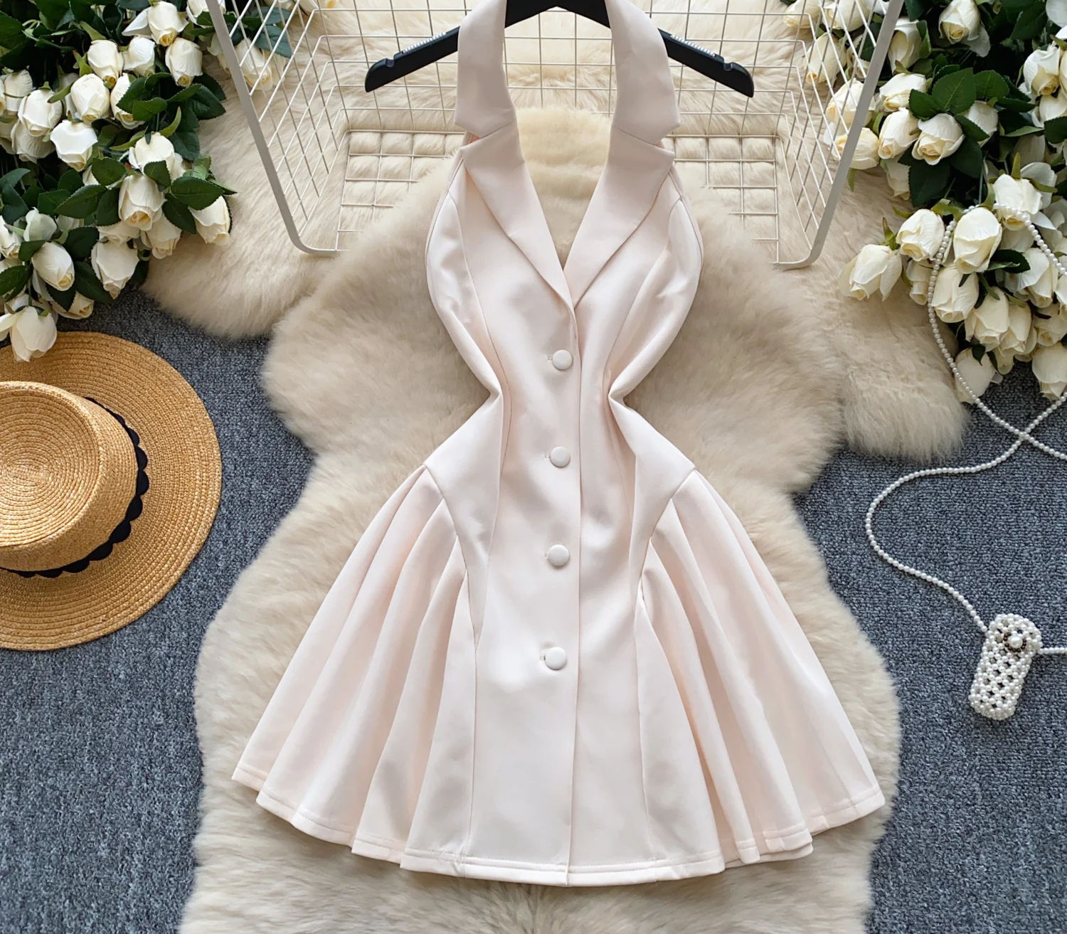 Vestido formal blazer (3 tonos)