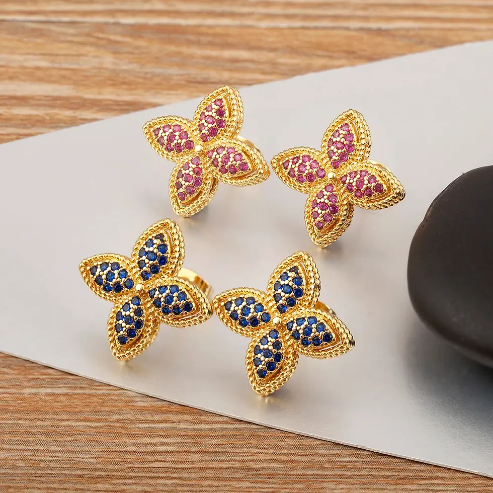 Miniatura: Aretes Flor trebol