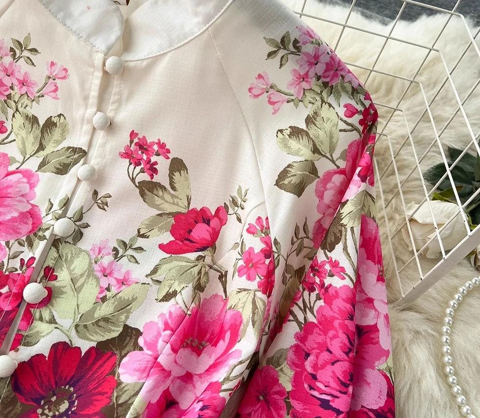 Miniatura: Vestidos Claveles (rosa y azul)