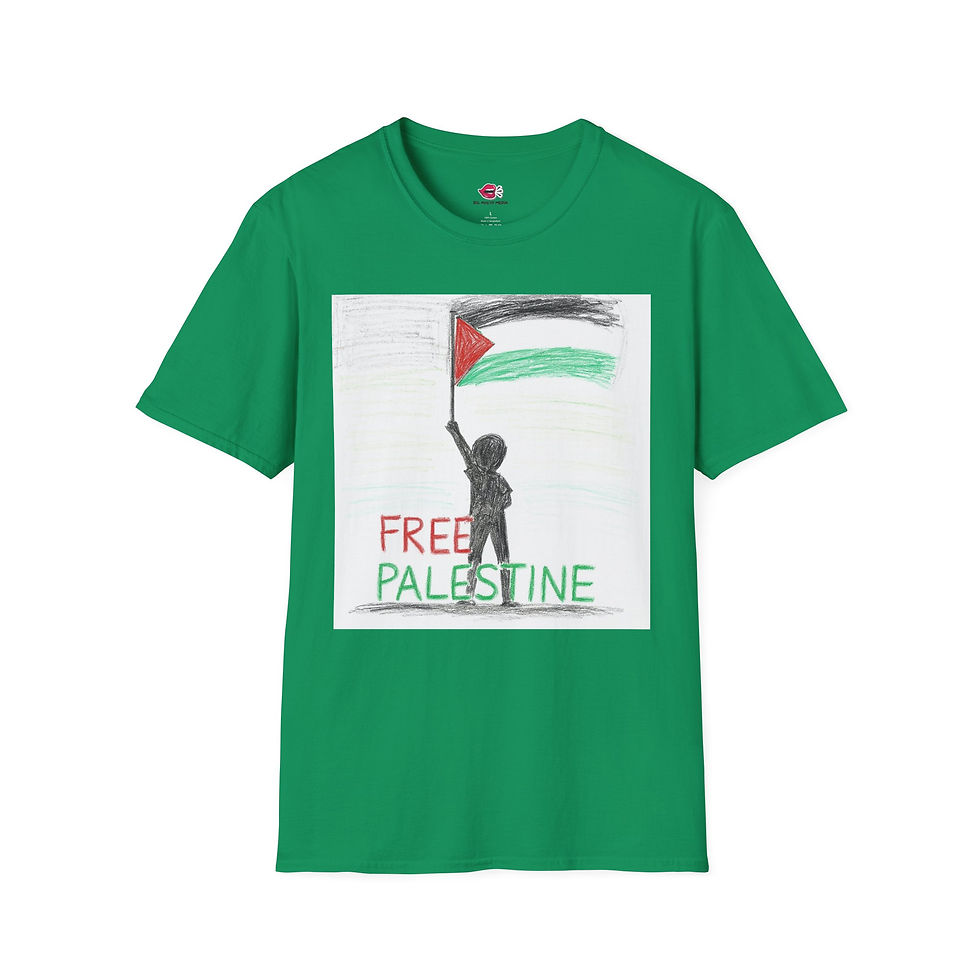 Thumbnail: Softstyle T-Shirt with 'Free Palestine' Design, Protest Apparel, Political Shirt
