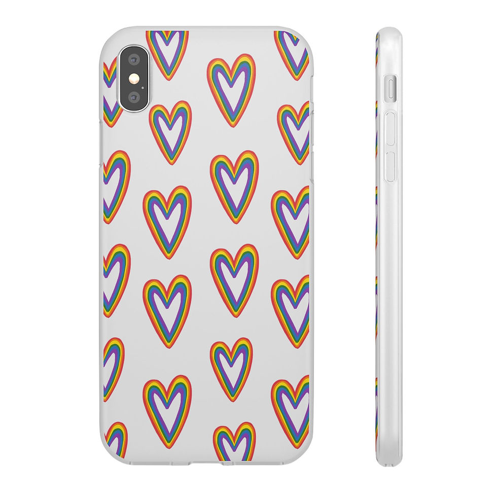 Thumbnail: Pride - Rainbow Heart Pattern Phone case