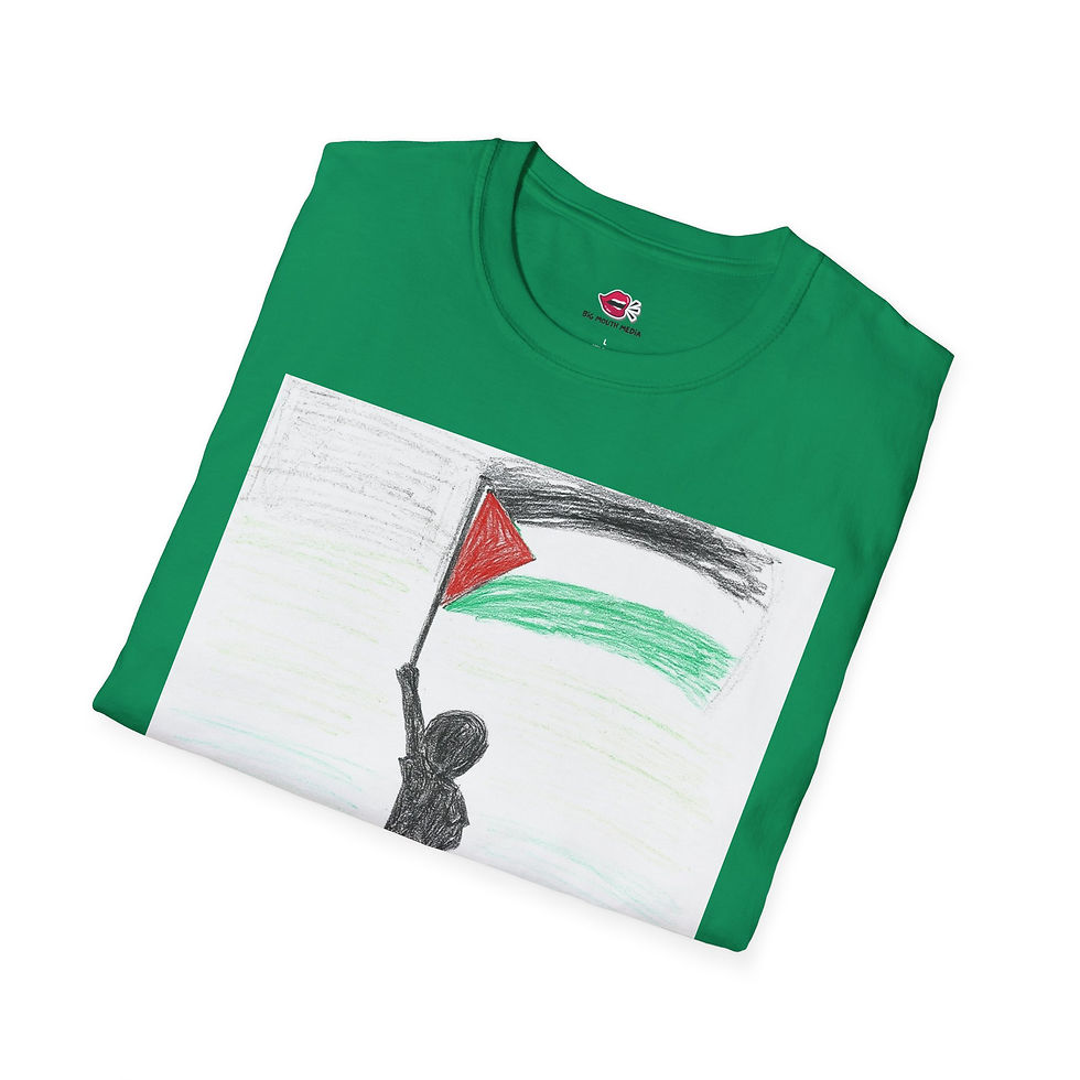 Thumbnail: Softstyle T-Shirt with 'Free Palestine' Design, Protest Apparel, Political Shirt