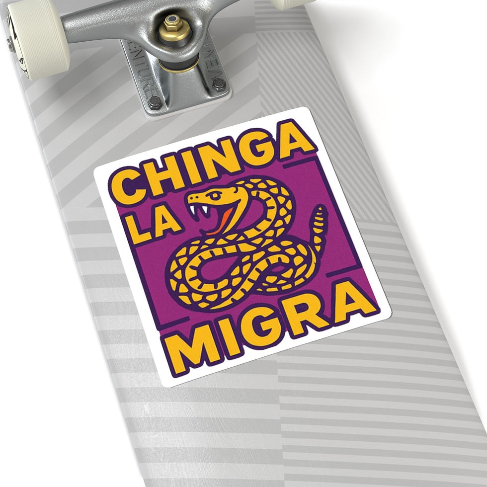 Thumbnail: Bold Chinga La Migra Kiss-Cut Stickers, Stickers for Laptops/Water Bottles