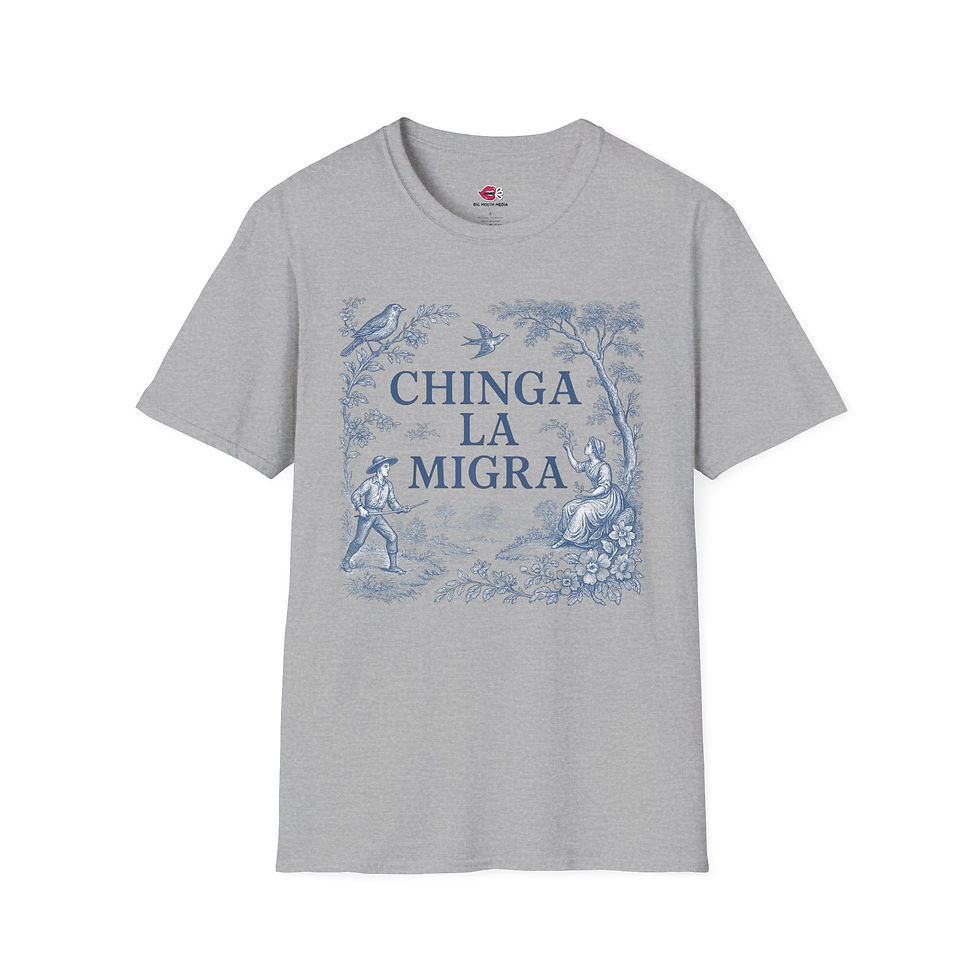 Thumbnail: Chic Protest Tee - Chinga La Migra Graphic T-Shirt, Gift for Activists