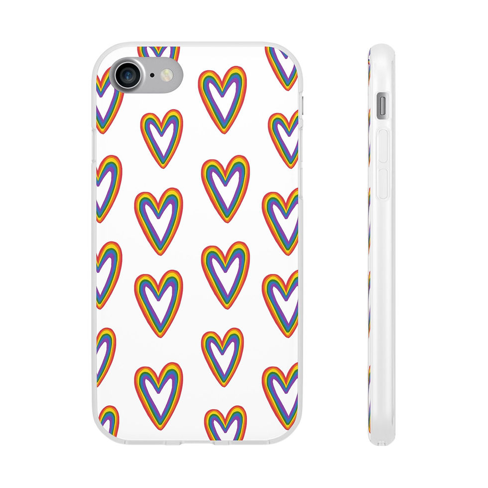 Thumbnail: Pride - Rainbow Heart Pattern Phone case