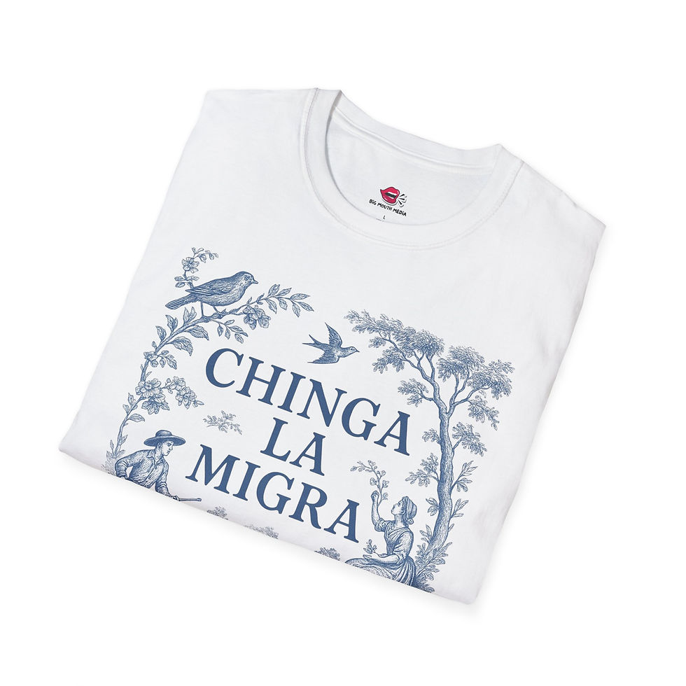 Thumbnail: Chic Protest Tee - Chinga La Migra Graphic T-Shirt, Gift for Activists