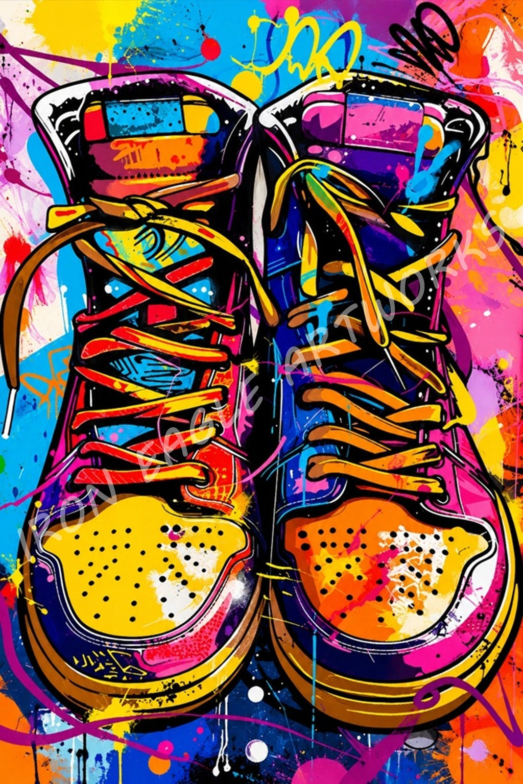 Color Splash High-Top Sneakers - High Resolution