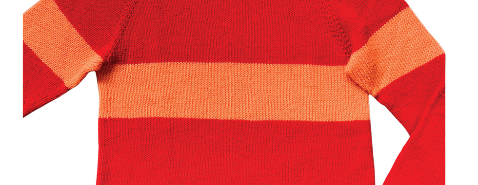 Orange and red jumper